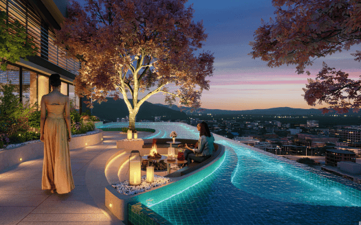 Elegant rooftop pool with city views in Nairobi, ideal for real estate investment.